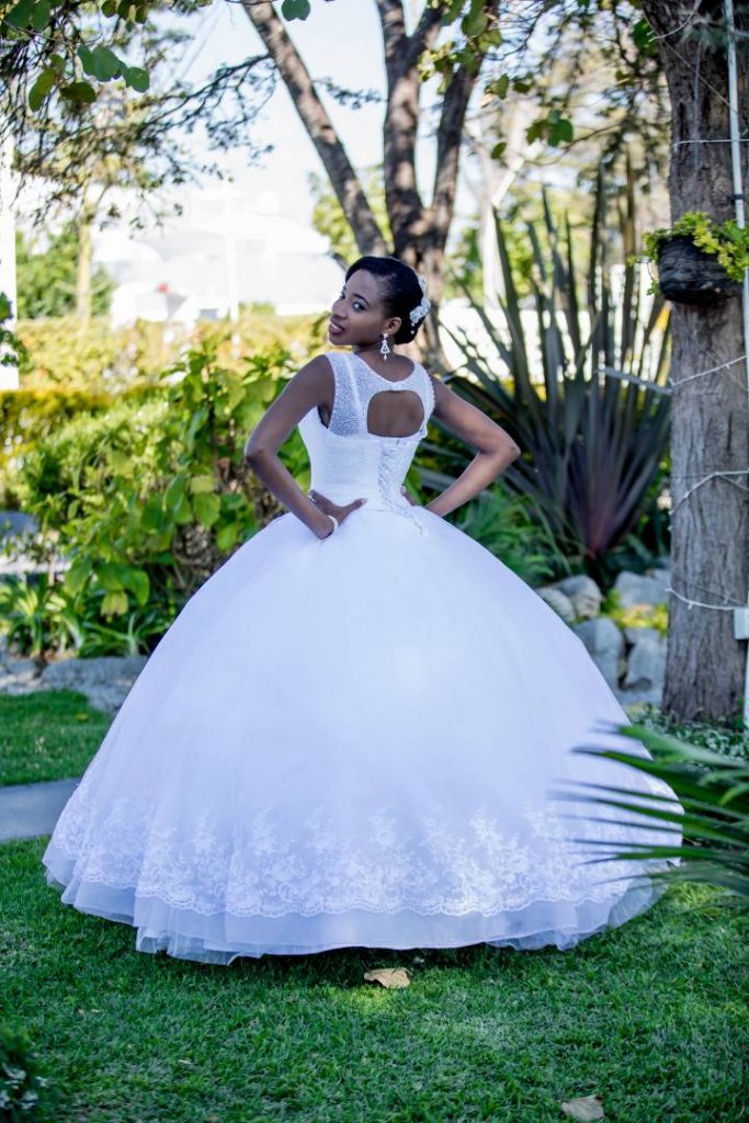 Kudzai Zengeya in her beautiful wedding dress - real zimbabwe weddings online