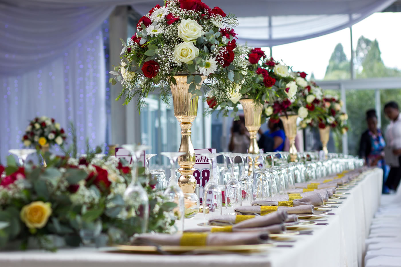 Venue Decor Setup at Golden Conifer Functions Venue - Harare Wedding Venues - Zimbabwe Wedding Venues