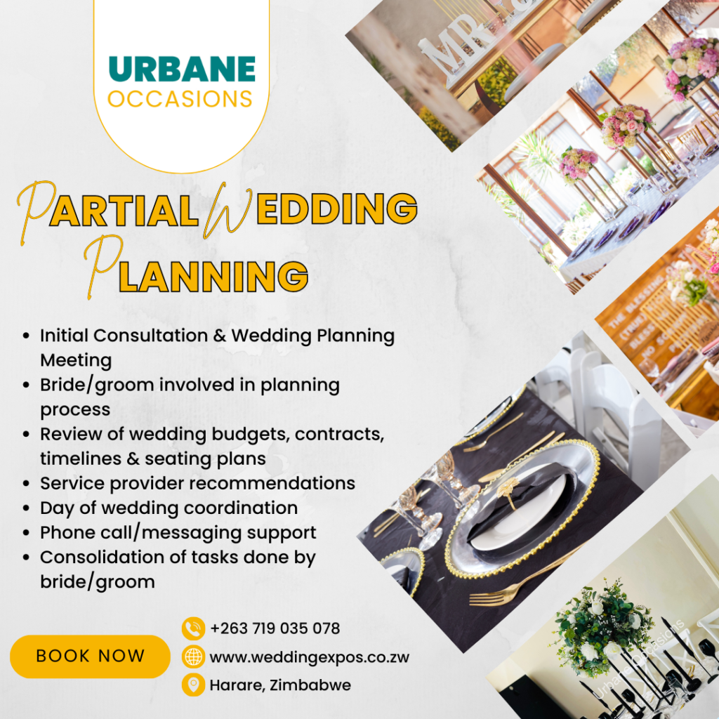 Partial Wedding Planning Package - Zimbabwe wedding planner - Zimbabwe wedding planning packages 