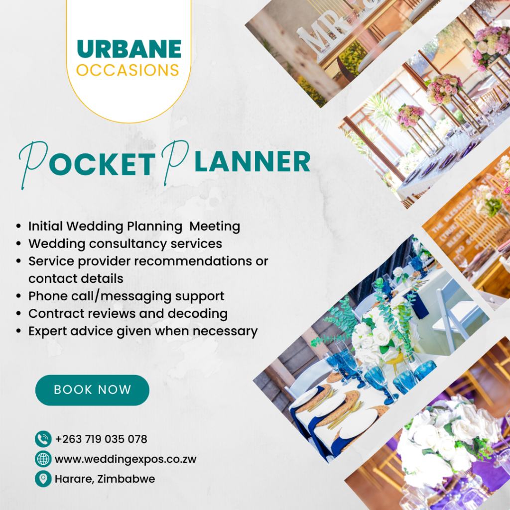 Pocket Planning Package - Wedding planning consultation - Zimbabwe wedding planner - Zimbabwe wedding planning packages 
