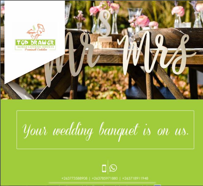 Top Drawer catering Wedding Banquets -Zimbabwe wedding caterers - Harare wedding caterers - Zimbabwe weddings